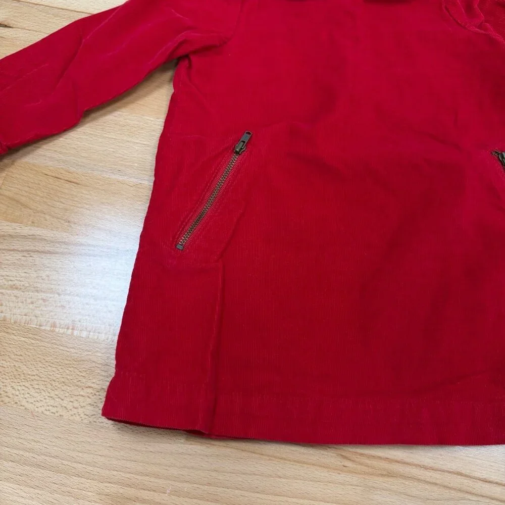 Baby Gap Girl's Red Corduroy Christmas Shift Dress size 2 Years Peter Pan Collar